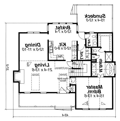 First Floor image of Lancaster House Plan